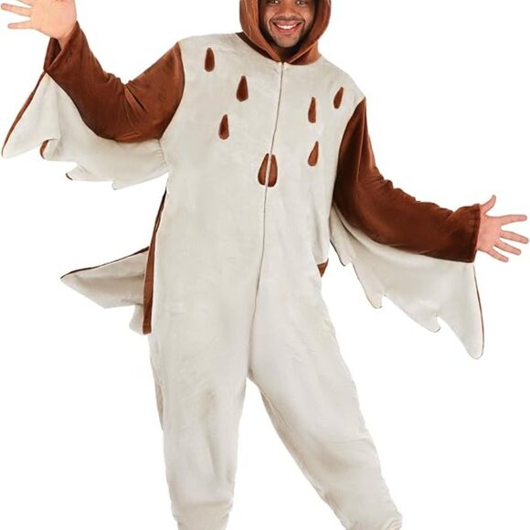 Winnie The Pooh Owl Costume Jumpsuit Halloween Plush Adult Men L, Woman Plus 2X - Picture 1 of 16
